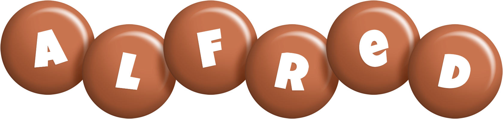 Alfred candy-brown logo