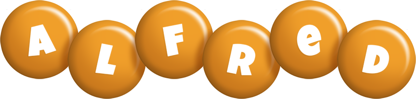 Alfred candy-orange logo