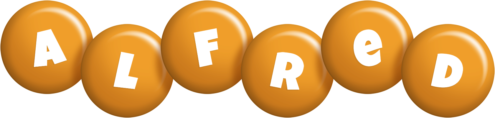 Alfred candy-orange logo