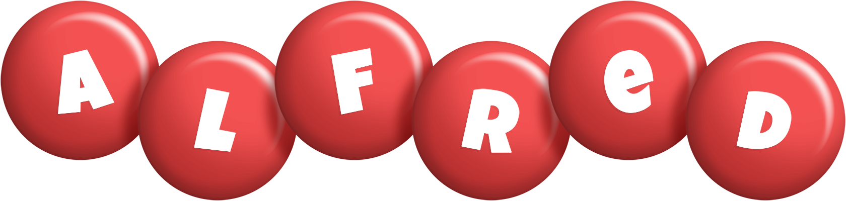 Alfred candy-red logo