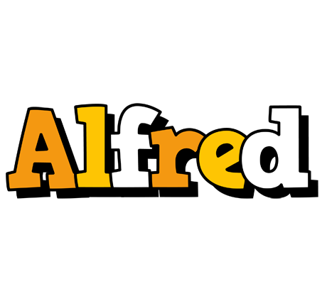Alfred cartoon logo