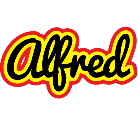 Alfred flaming logo