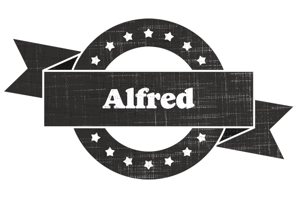 Alfred grunge logo