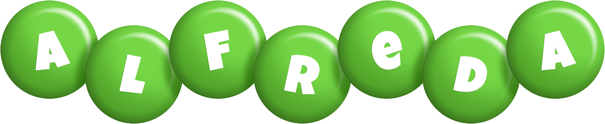 Alfreda candy-green logo