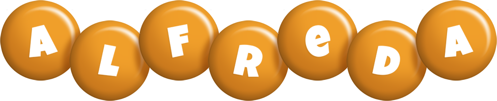 Alfreda candy-orange logo