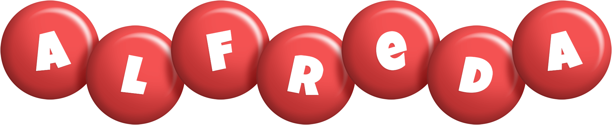 Alfreda candy-red logo