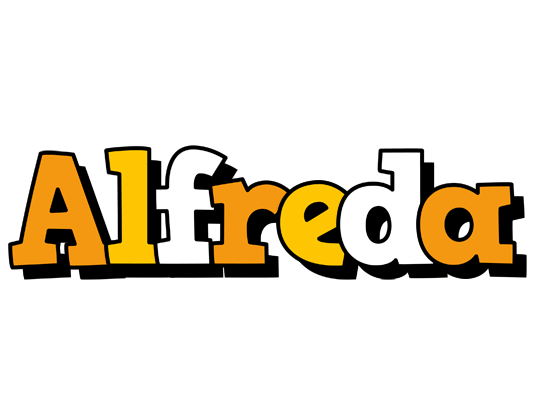 Alfreda cartoon logo