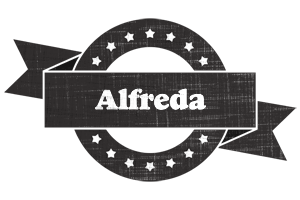 Alfreda grunge logo