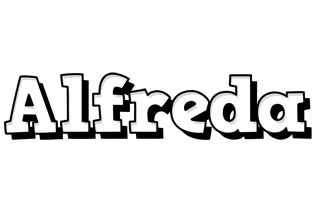 Alfreda snowing logo