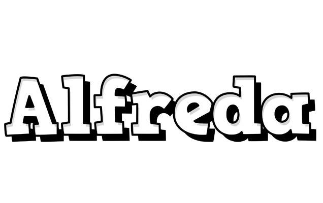 Alfreda snowing logo