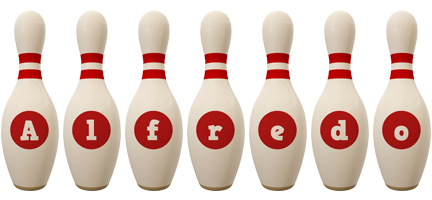 Alfredo bowling-pin logo