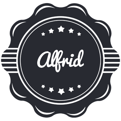 Alfrid badge logo