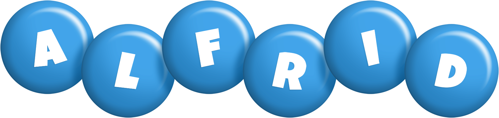 Alfrid candy-blue logo