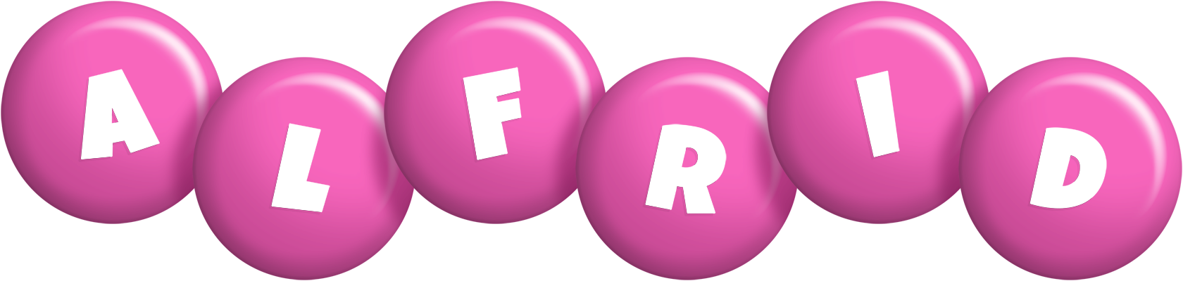 Alfrid candy-pink logo