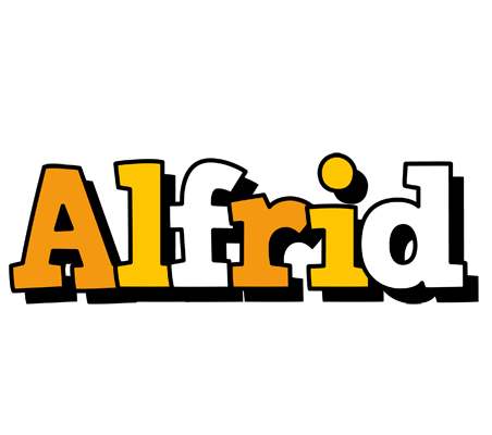 Alfrid cartoon logo