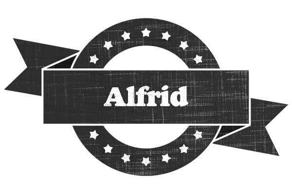Alfrid grunge logo