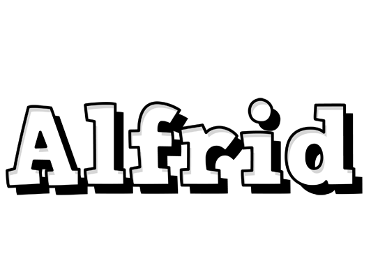 Alfrid snowing logo