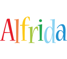 Alfrida birthday logo