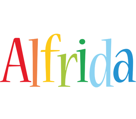 Alfrida birthday logo