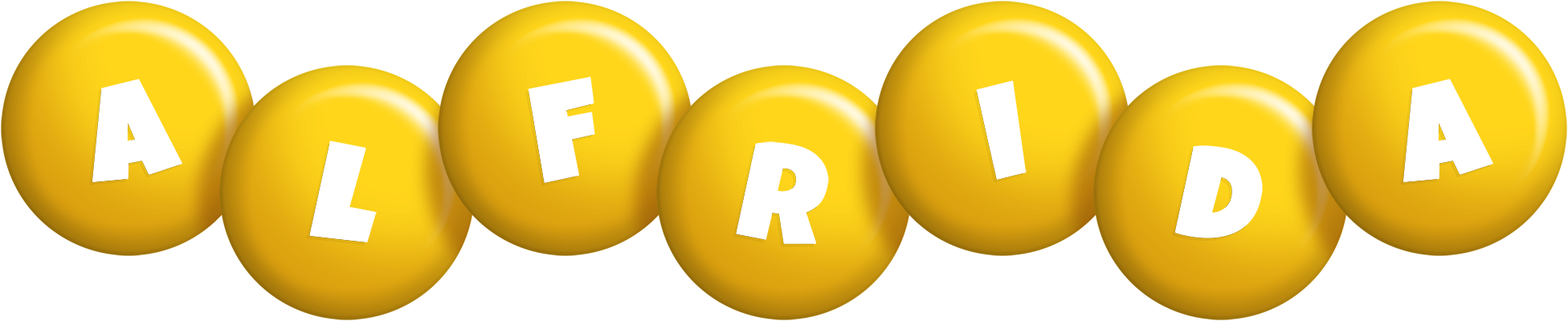 Alfrida candy-yellow logo