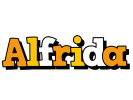 Alfrida cartoon logo