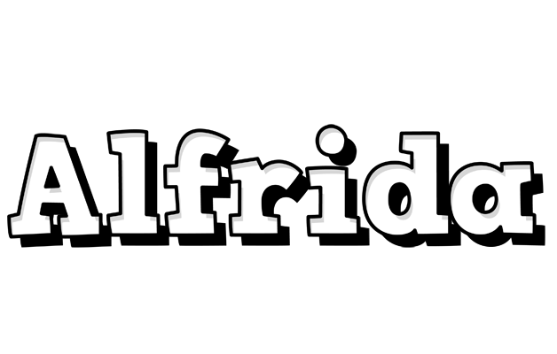 Alfrida snowing logo