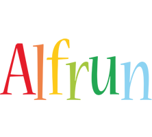 Alfrun birthday logo