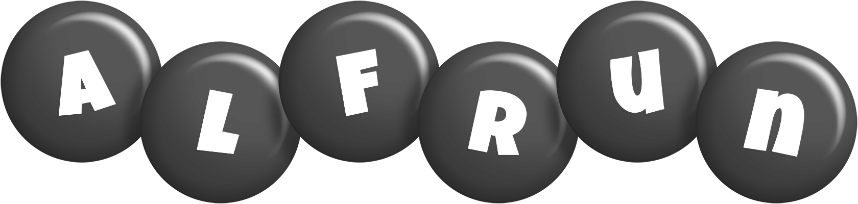 Alfrun candy-black logo