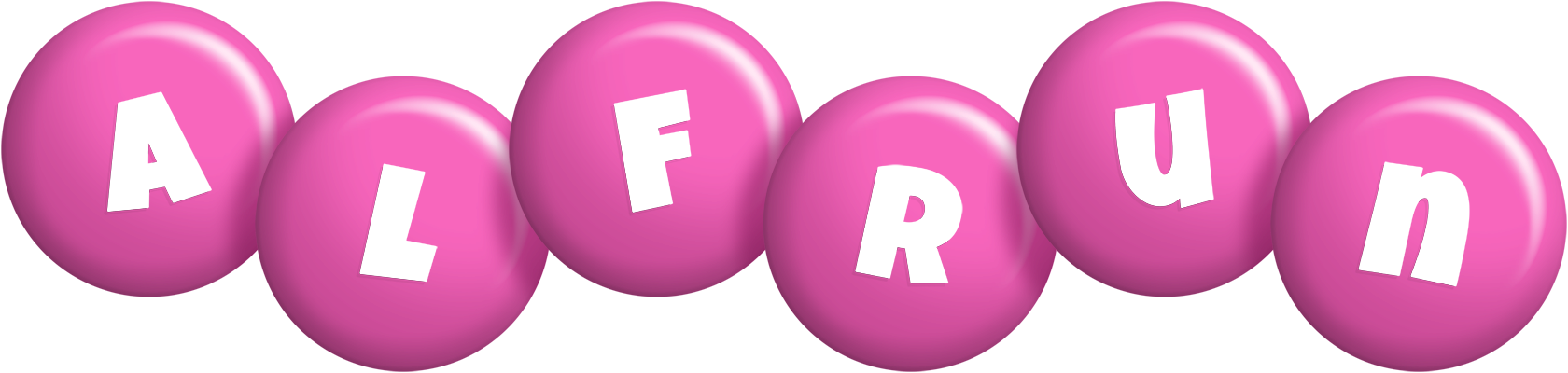 Alfrun candy-pink logo