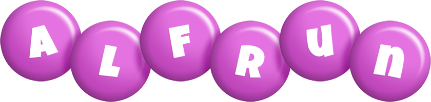 Alfrun candy-purple logo