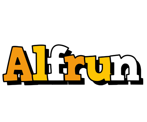 Alfrun cartoon logo
