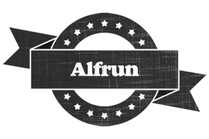 Alfrun grunge logo