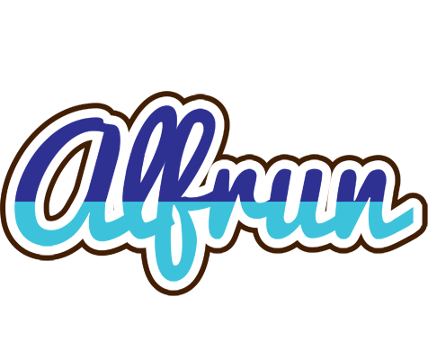 Alfrun raining logo