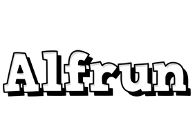 Alfrun snowing logo