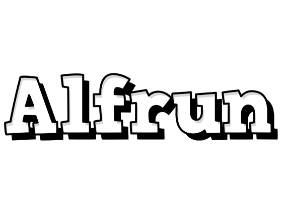 Alfrun snowing logo