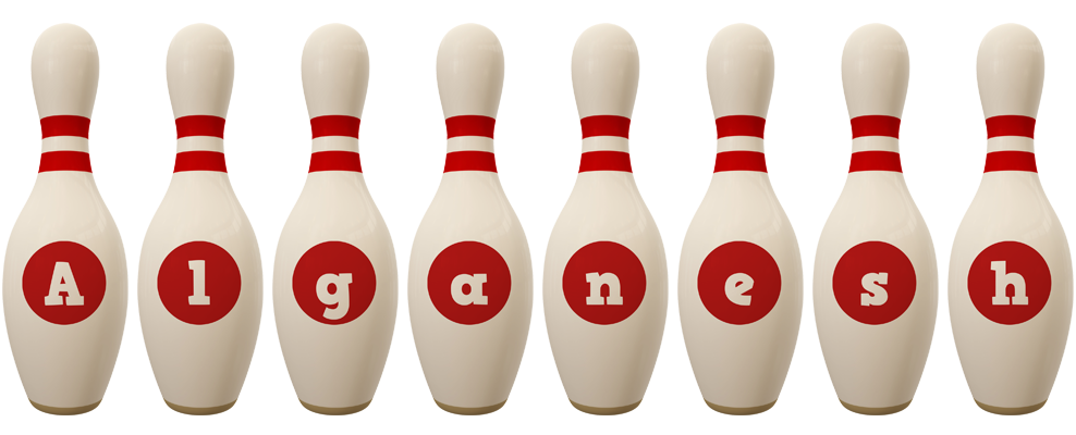 Alganesh bowling-pin logo