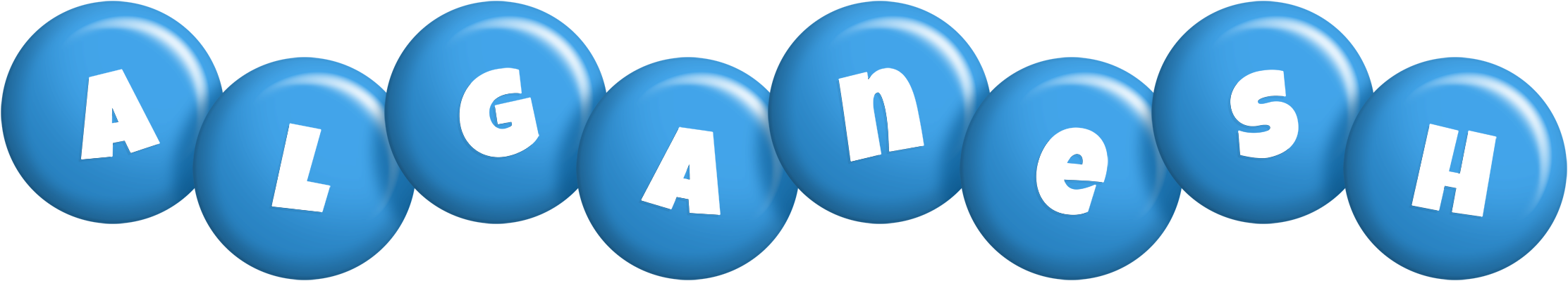 Alganesh candy-blue logo