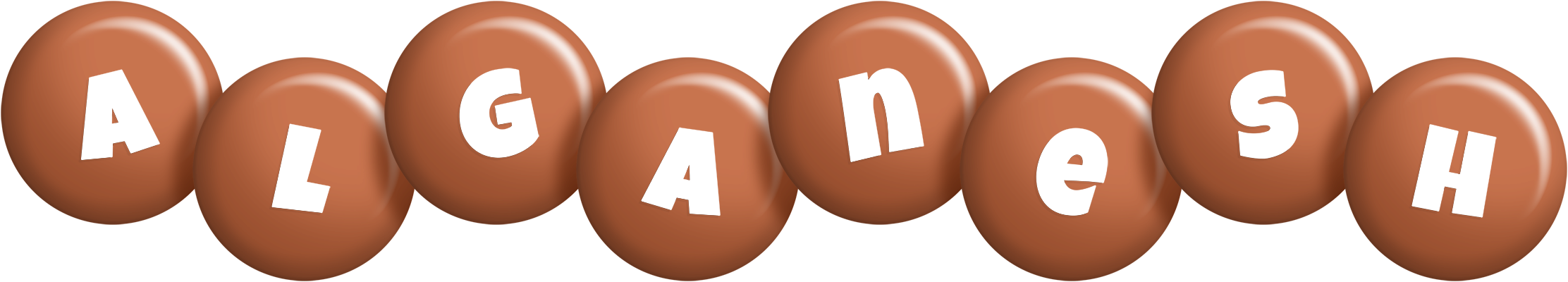 Alganesh candy-brown logo