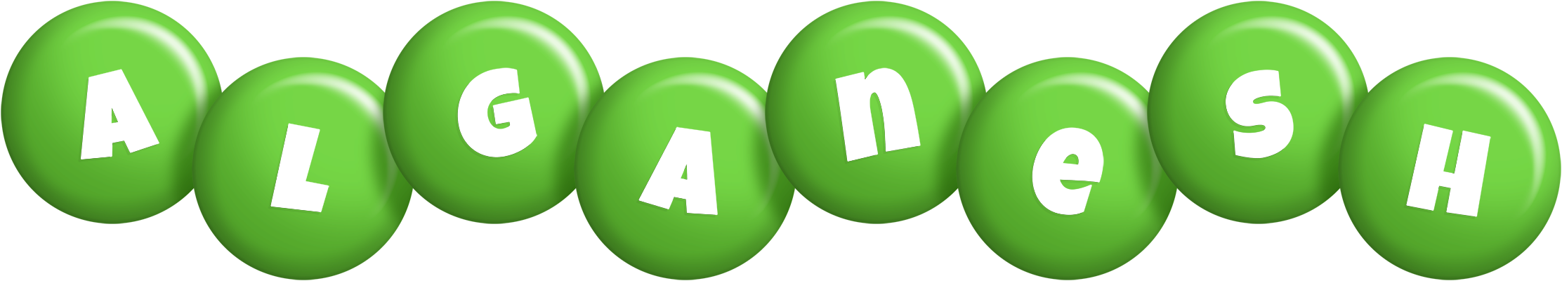 Alganesh candy-green logo
