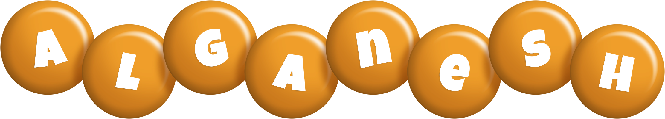 Alganesh candy-orange logo