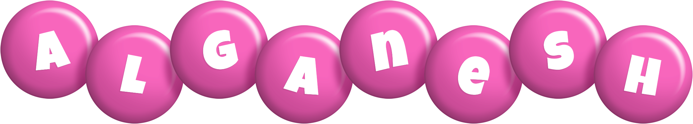 Alganesh candy-pink logo