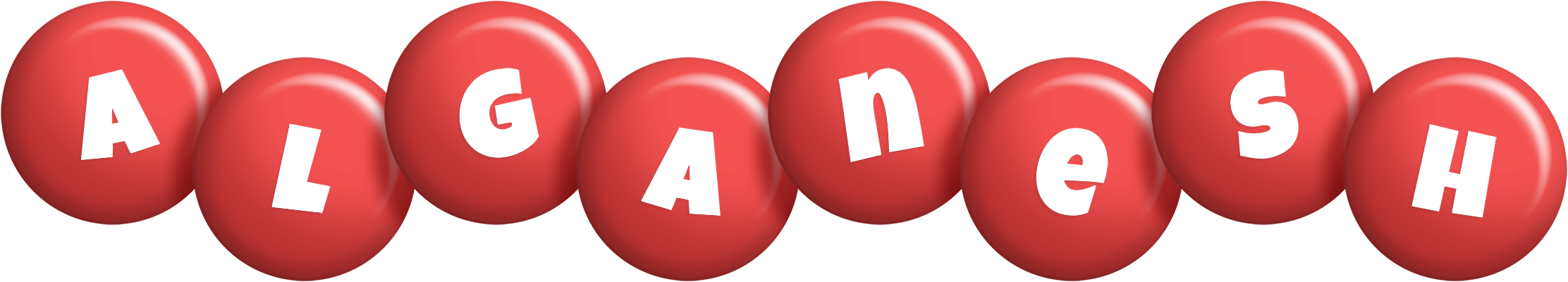 Alganesh candy-red logo