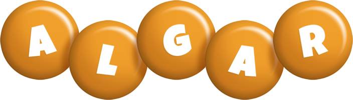 Algar candy-orange logo