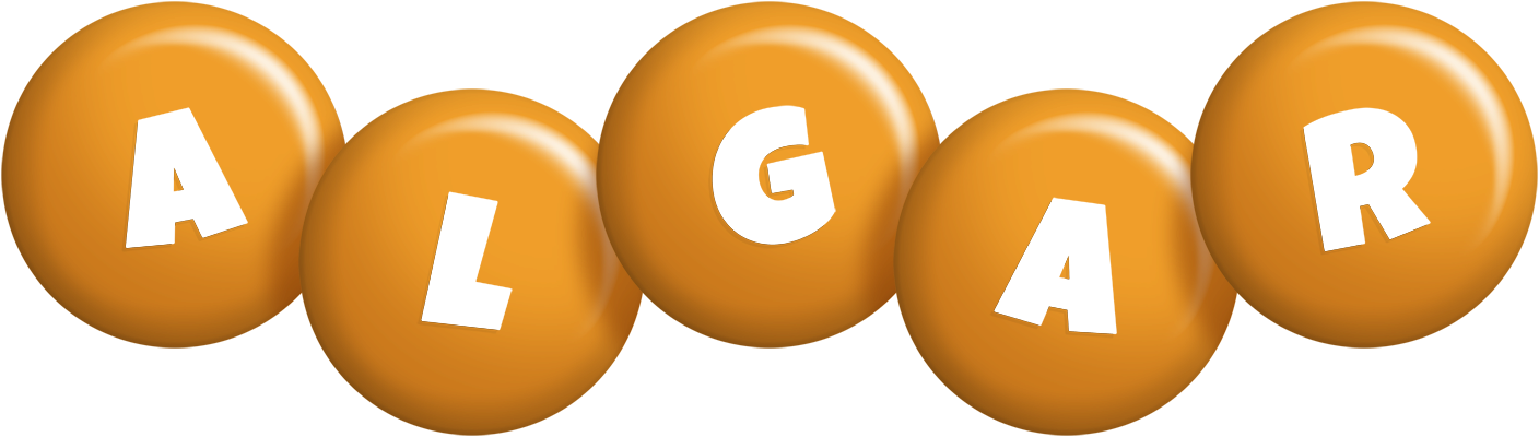 Algar candy-orange logo