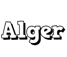 Alger snowing logo