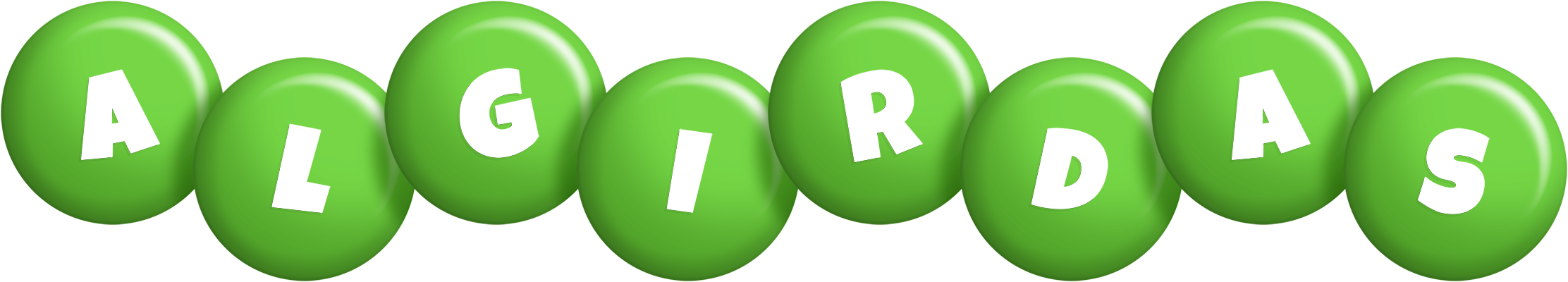 Algirdas candy-green logo