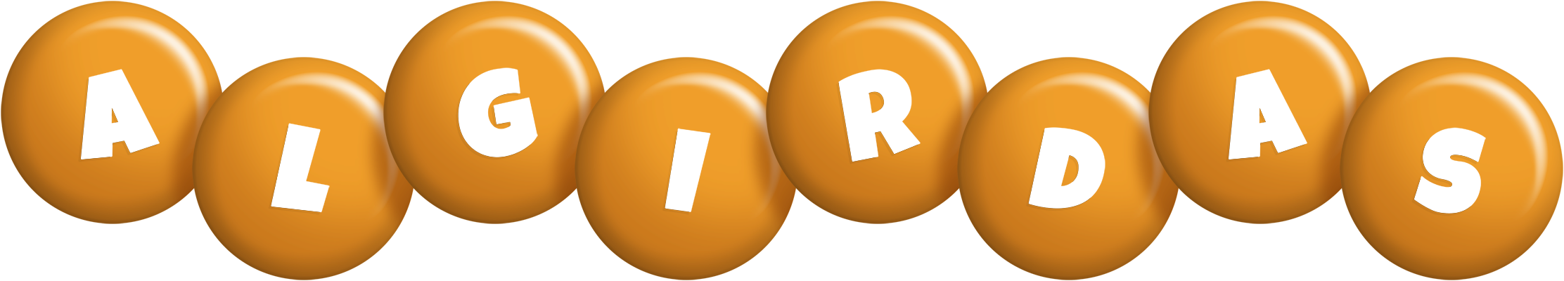 Algirdas candy-orange logo