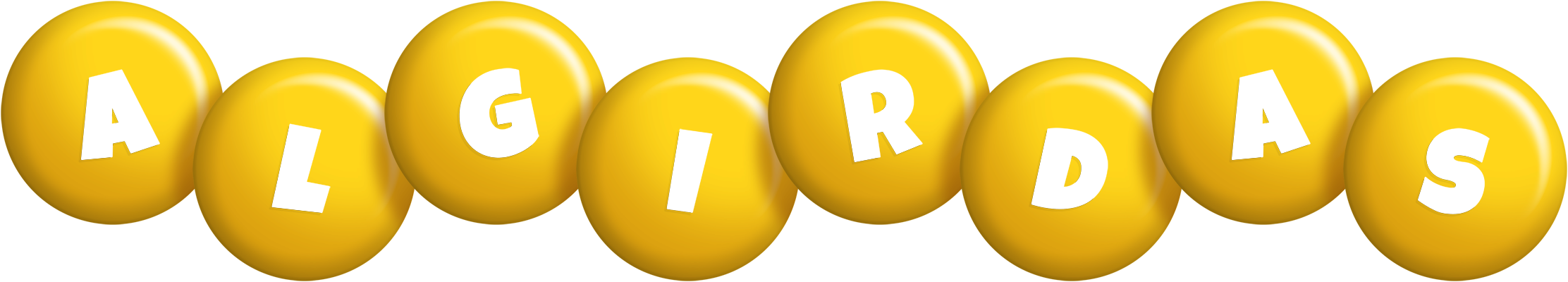 Algirdas candy-yellow logo