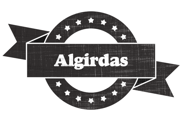 Algirdas grunge logo