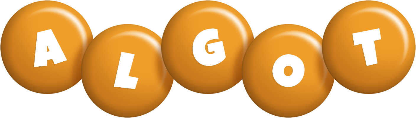 Algot candy-orange logo